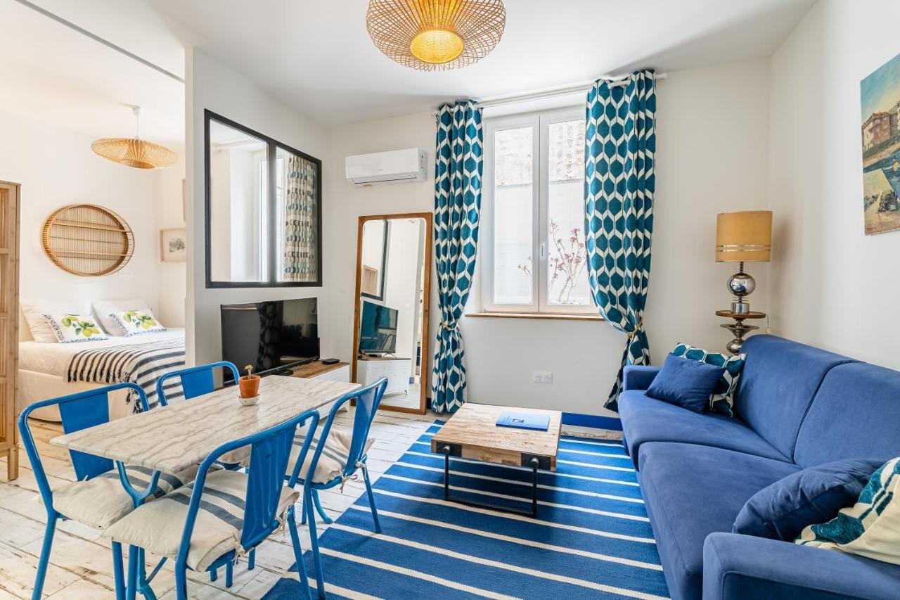 Studio Bleu 29M2, 120M Vieux-Port , Clim ,Wifi, Acces Autonome Avec Code マルセイユ エクステリア 写真