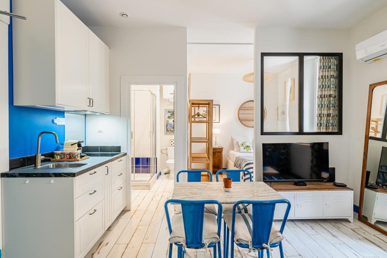 Studio Bleu 29M2, 120M Vieux-Port , Clim ,Wifi, Acces Autonome Avec Code マルセイユ エクステリア 写真